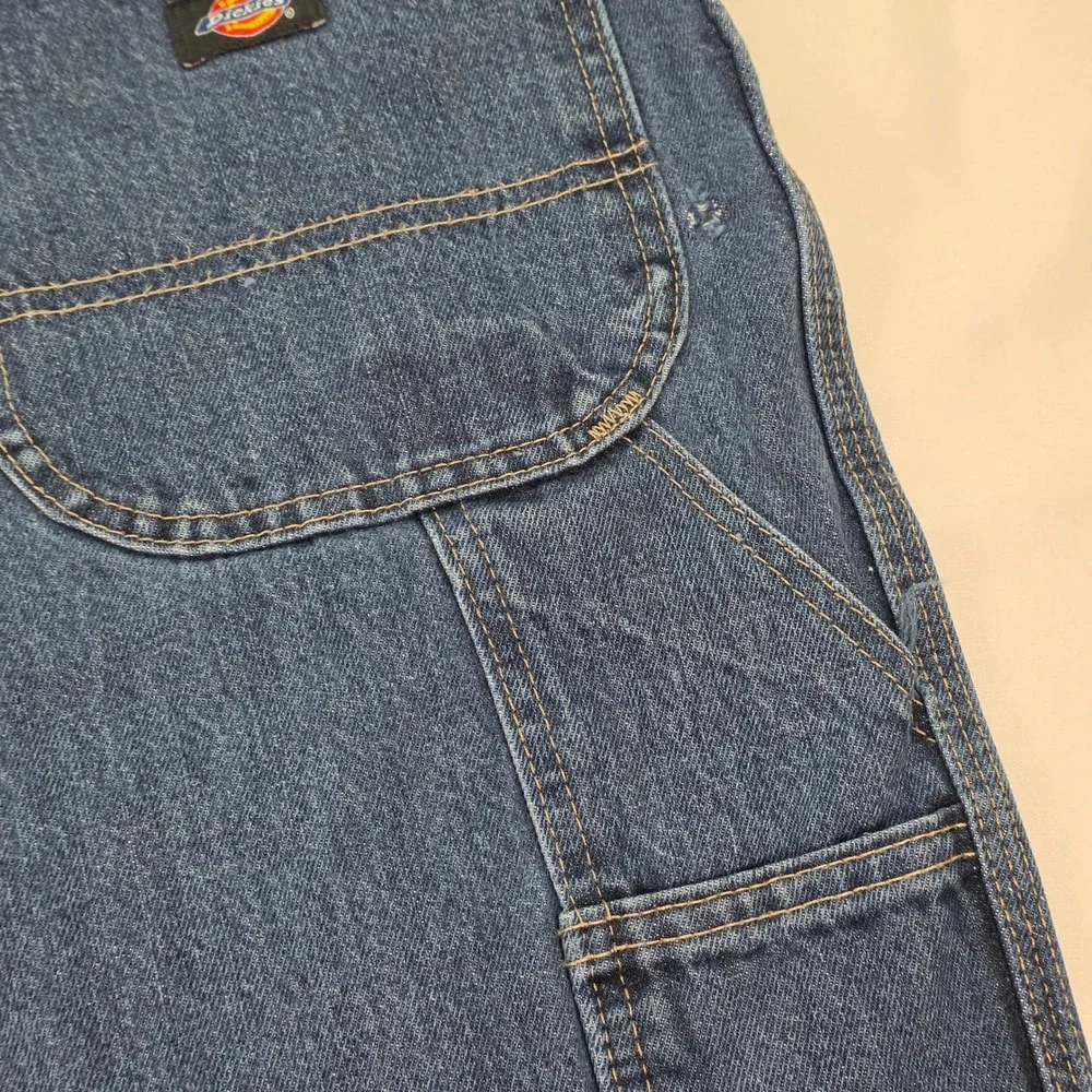 Dickies Mens Carpenter Denim Shorts Blue Medium Wash Utility‎ Workwear Size 42